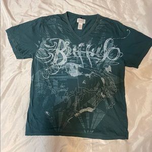 Buffalo David Bitton Green T-Shirt Xl, EUC